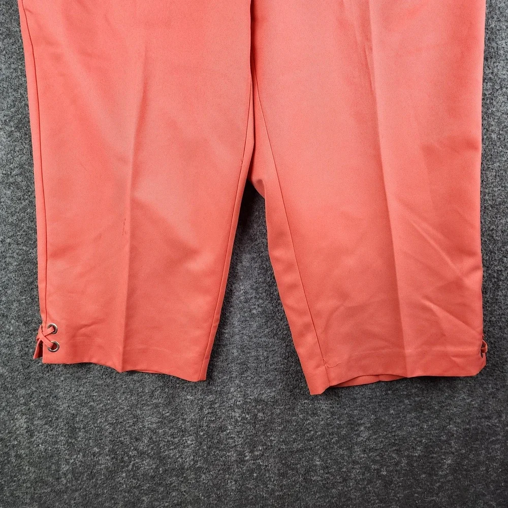 Alfred‎ Dunner Capri Pants Women 16W Tangerine Classic Fit Elastic Waist NWT